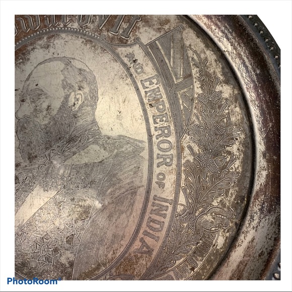 King Edward VII Commemoration Silver Tray Rare - Picture 7 of 9